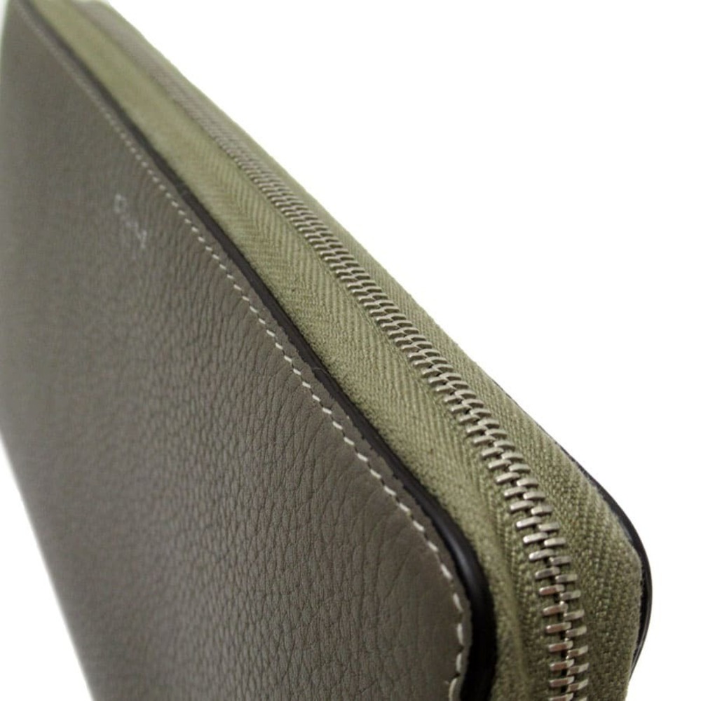 Celine Zip Around Multi Function Wallet Greige Le… - image 4